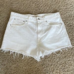 Madewell relaxed denim shorts- white